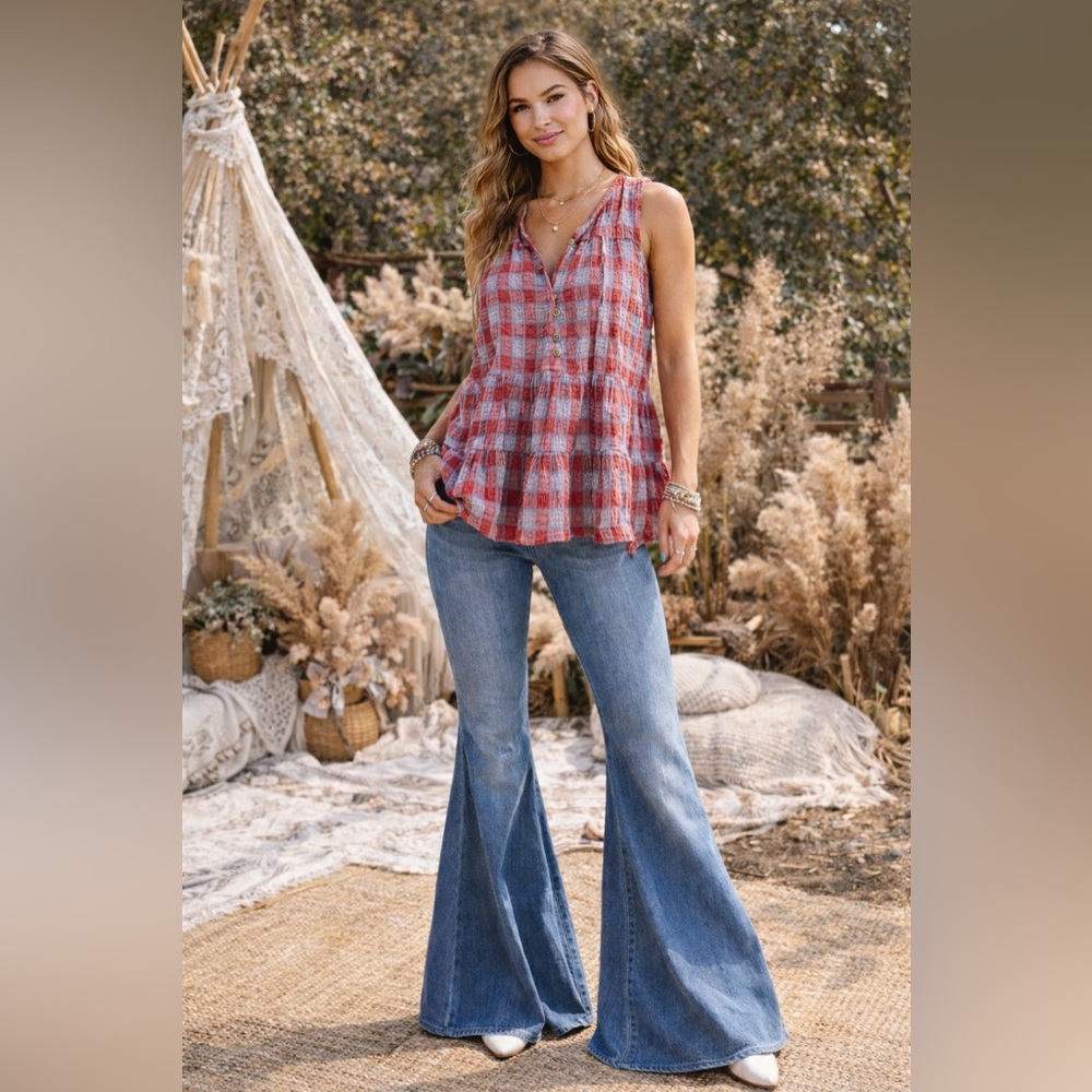 Pilcro Anthropologie Neve Tiered Top -Medium - Picture 2 of 8